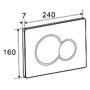 Клавиша смыва Azario AZ-010.02 цвет Хром-1
