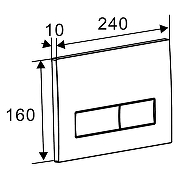 Клавиша смыва Azario AZ-015.08 цвет Оружейная сталь-1