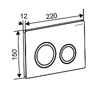 Клавиша смыва Azario AZ-ИУ00012 цвет Черный матовый-2