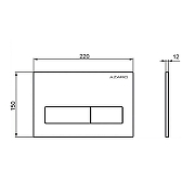 Клавиша смыва Azario AZ-ИУ00014 цвет Хром глянцевый-2