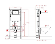 Комплект унитаза с инсталляцией Azario AZ-501A+AZ-0053SP цвет Белый с сиденьем Микролифт-5