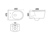 Комплект унитаза с инсталляцией Azario AZ-501A+AZ-2217 цвет Белый с сиденьем Микролифт-4