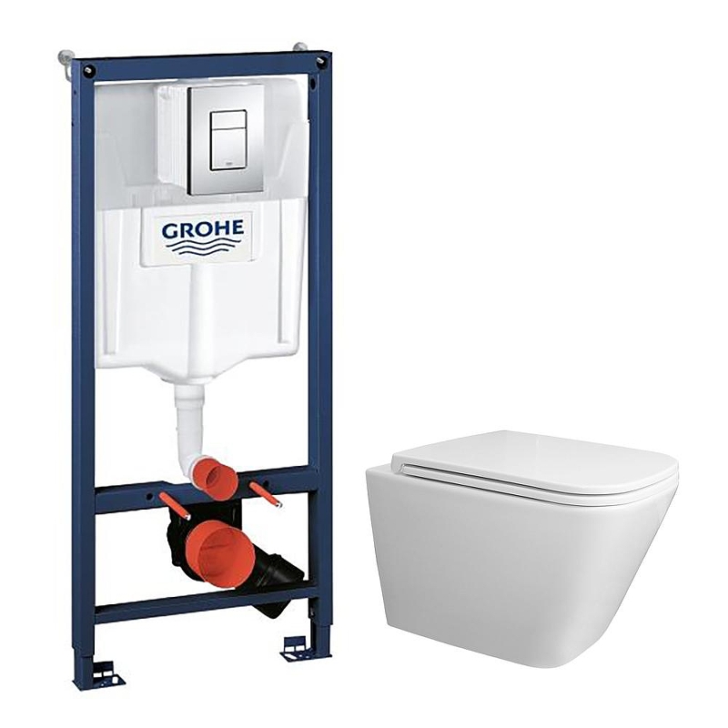 Комплект унитаза Azario AZ-0052-UQ3 с инсталляцией Grohe Rapid 38772001 
