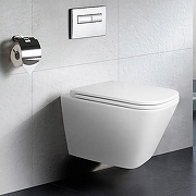 Комплект унитаза Azario AZ-0052-UQ3 с инсталляцией Grohe Rapid 38772001 цвет Белый с сиденьем Микролифт и клавишей смыва цвет Хром-7