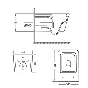 Комплект унитаза с инсталляцией Azario AZ-100-100F+91343 цвет Белый с сиденьем Микролифт-18