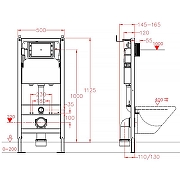 Комплект унитаза с инсталляцией Azario Grado AZ-501A+AZ-0046N цвет Белый с сиденьем Микролифт-5