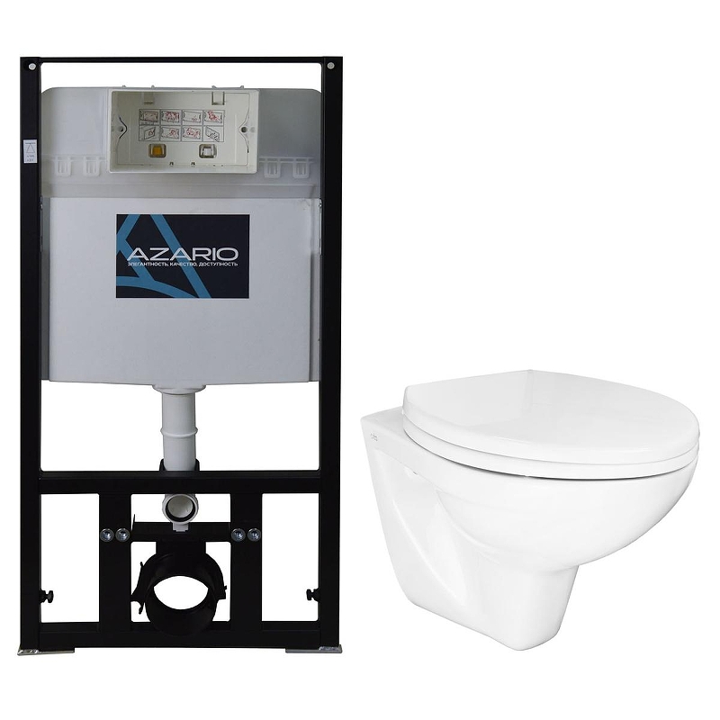 Комплект унитаза с инсталляцией Azario AZ-8010-1000+PR1100N 