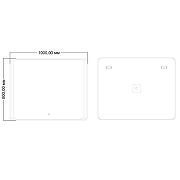 Зеркало Azario 100 CS00064488 с подсветкой с сенсорным выключателем-2