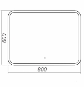Зеркало Azario Alone Raggio 80 CS00078965 с подсветкой с сенсорным выключателем-3
