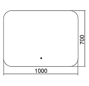 Зеркало Azario Alone Raggio 100 CS00078966 с подсветкой с сенсорным выключателем-2