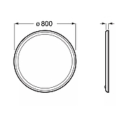 Зеркало Azario Classico Cerchio 80 CS00079360 с подсветкой с сенсорным выключателем-2