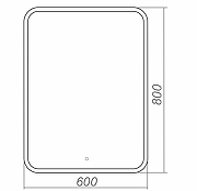 Зеркало Azario Esterna Raggio 60 CS00079361 с подсветкой с сенсорным выключателем-3