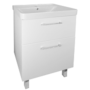 Тумба с раковиной Azario Ника 60 CS00082788 цвет Белый глянцевый-1