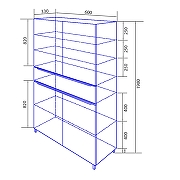 Шкаф пенал Azario Lotos 60 CS00083928 цвет Белый-3