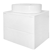 Тумба под раковину Azario Lotos 60 CS00084142 подвесная цвет Белый глянцевый-1