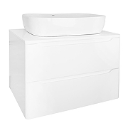 Тумба под раковину Azario Lotos 70 CS00084143 подвесная цвет Белый глянцевый-1