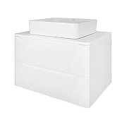 Тумба под раковину Azario Lotos 70 CS00084143 подвесная цвет Белый глянцевый-4