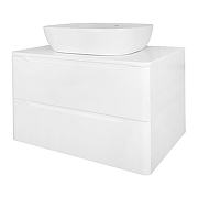 Тумба под раковину Azario Lotos 70 CS00084143 подвесная цвет Белый глянцевый-5