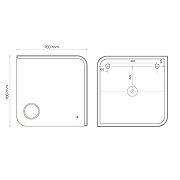 Зеркало Azario 70 CS00084316 с подсветкой с сенсорным выключателем и подогревом-3