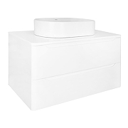 Тумба под раковину Azario Lotos 80 CS00084144 подвесная цвет Белый глянцевый-2