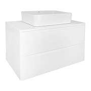 Тумба под раковину Azario Lotos 80 CS00084144 подвесная цвет Белый глянцевый-3