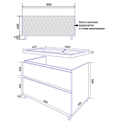 Тумба с раковиной Azario Мила 100 CS00089954 цвет Белый-8