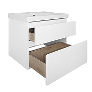 Тумба с раковиной Azario Мила 60 CS00091362 подвесная цвет Белый матовый-2