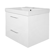 Тумба с раковиной Azario Ника 60 CS00091367 подвесная цвет Белый глянцевый-1