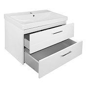 Тумба с раковиной Azario Ника 80 CS00091369 подвесная цвет Белый глянцевый-2