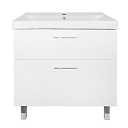 Тумба с раковиной Azario Ника 80 CS00091370 цвет Белый глянцевый