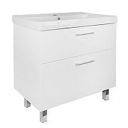 Тумба с раковиной Azario Ника 80 CS00091370 цвет Белый глянцевый-1