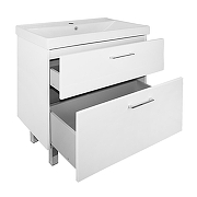 Тумба с раковиной Azario Ника 80 CS00091370 цвет Белый глянцевый-2