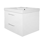 Тумба с раковиной Azario Ника 70 CS00092801 подвесная цвет Белый глянцевый-1