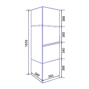 Шкаф пенал Azario Эстима 35 R CS00094557 подвесной цвет Белый глянцевый-4