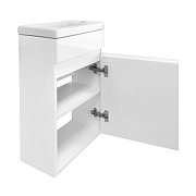 Тумба с раковиной Azario Эстима 40 R CS00094578 подвесная цвет Белый-1