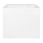 Тумба с раковиной Azario Эстима 60 CS00094582 подвесная цвет Белый глянцевый