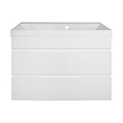 Тумба с раковиной Azario Эстима 80 CS00094584 подвесная цвет Белый глянцевый