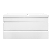 Тумба с раковиной Azario Эстима 100 CS00094585 подвесная цвет Белый глянцевый-2