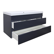 Тумба с раковиной Azario Эстима 100 CS00094586 подвесная цвет Графит-1