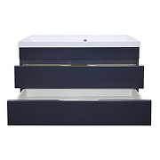 Тумба с раковиной Azario Эстима 100 CS00094586 подвесная цвет Графит-3