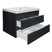 Тумба с раковиной Azario Эстима 70 CS00094588 подвесная цвет Графит-2