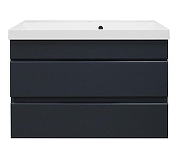 Тумба с раковиной Azario Эстима 80 CS00094589 подвесная цвет Графит