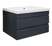 Тумба с раковиной Azario Эстима 80 CS00094589 подвесная цвет Графит-1