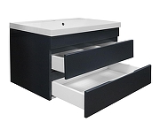 Тумба с раковиной Azario Эстима 80 CS00094589 подвесная цвет Графит-2