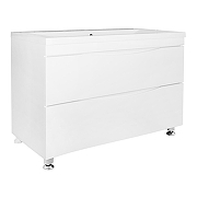 Тумба с раковиной Azario Эстима 100 CS00094590 цвет Белый глянцевый