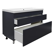 Тумба с раковиной Azario Эстима 100 CS00094591 цвет Графит-1