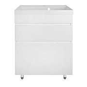 Тумба с раковиной Azario Эстима 60 CS00094592 цвет Белый глянцевый-2