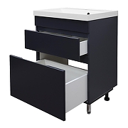 Тумба с раковиной Azario Эстима 60 CS00094593 цвет Графит-1