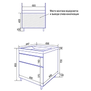Тумба с раковиной Azario Эстима 70 CS00094595 цвет Графит-4