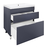 Тумба с раковиной Azario Эстима 80 CS00094597 цвет Графит-1